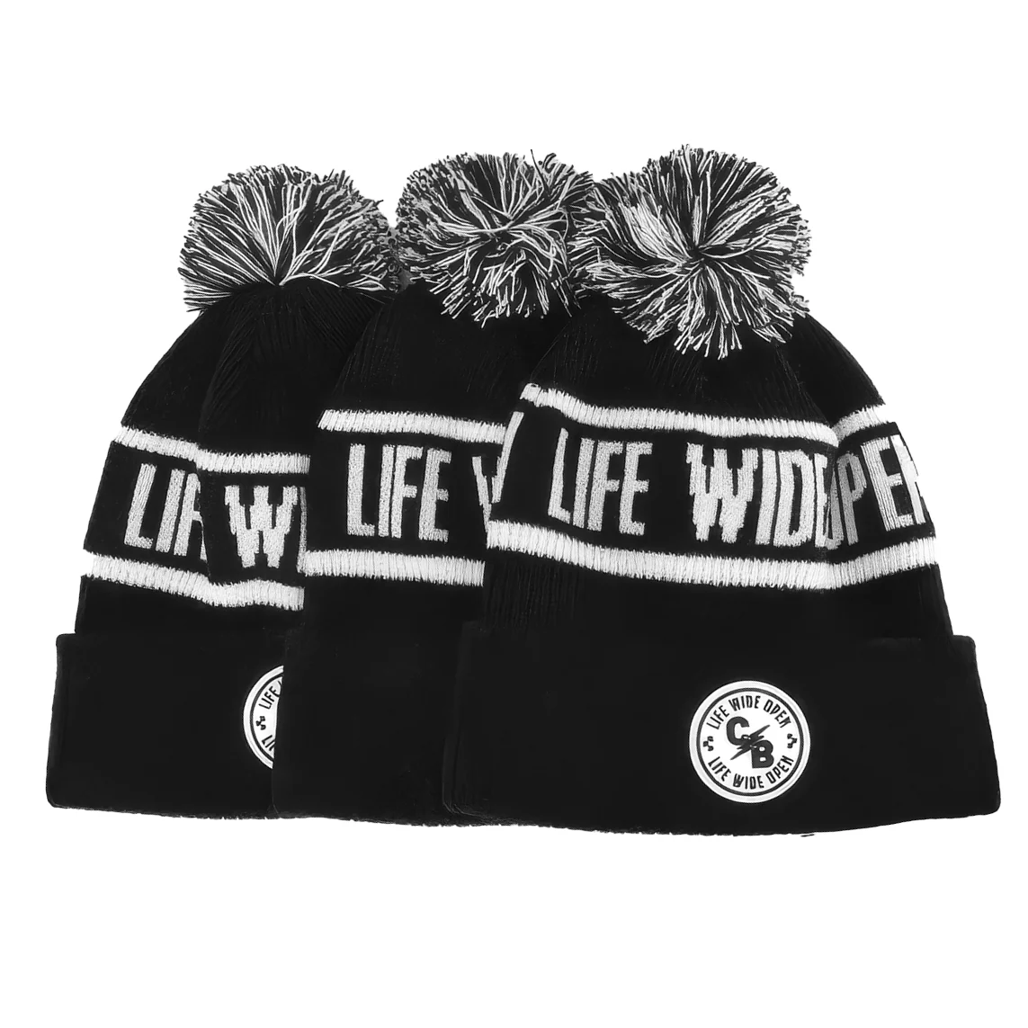 Black LWO Pom Beanie - Image 3