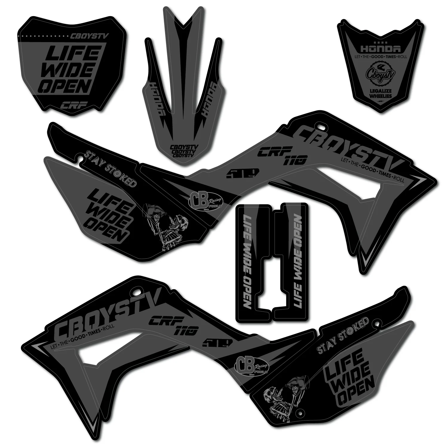 CRF110 CboysTV Pit Bike Wrap - Image 3