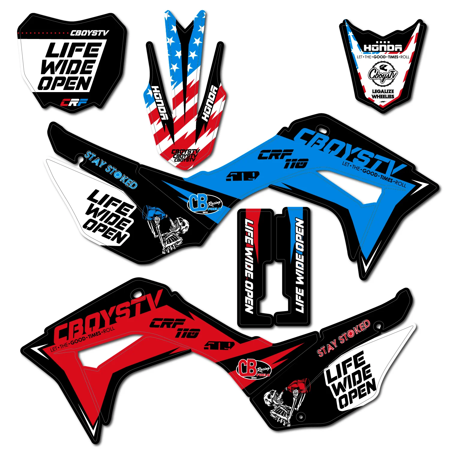 CRF110 CboysTV Pit Bike Wrap - Image 4