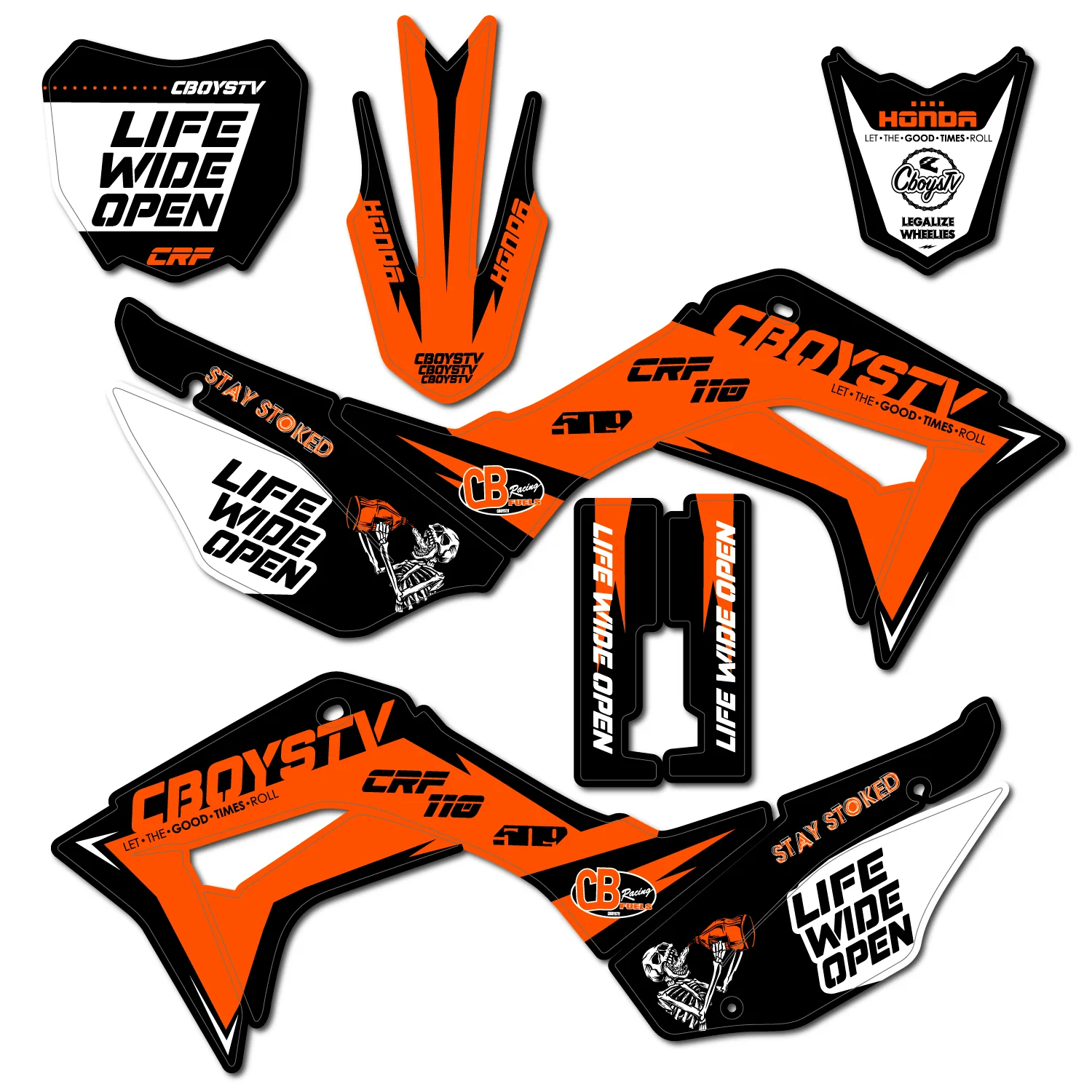 CRF110 CboysTV Pit Bike Wrap - Image 7