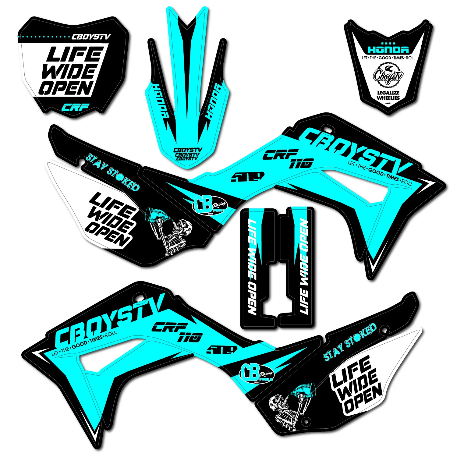 CRF110 CboysTV Pit Bike Wrap - Image 8
