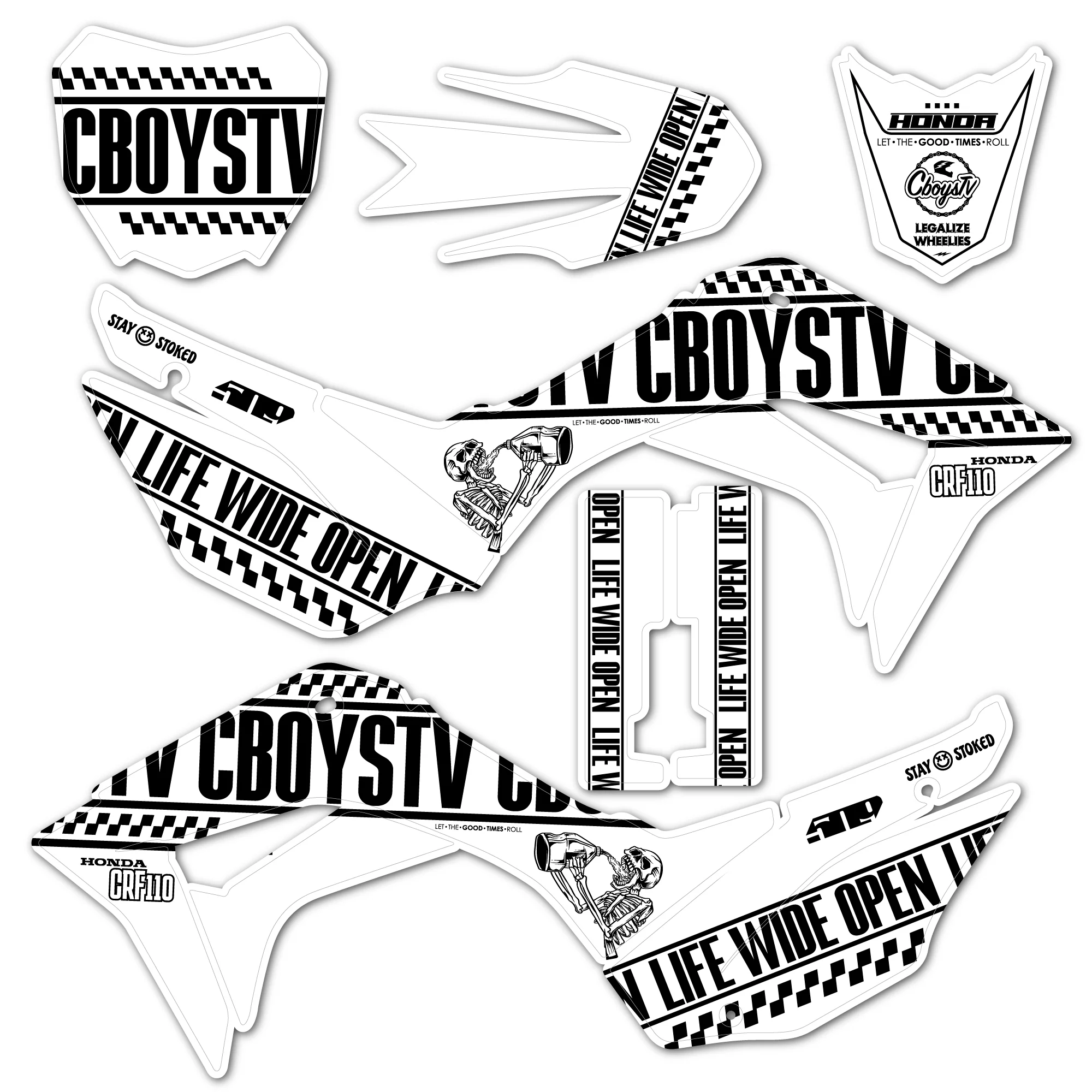 CRF110 Modern Vintage Pit Bike Wrap - Image 10