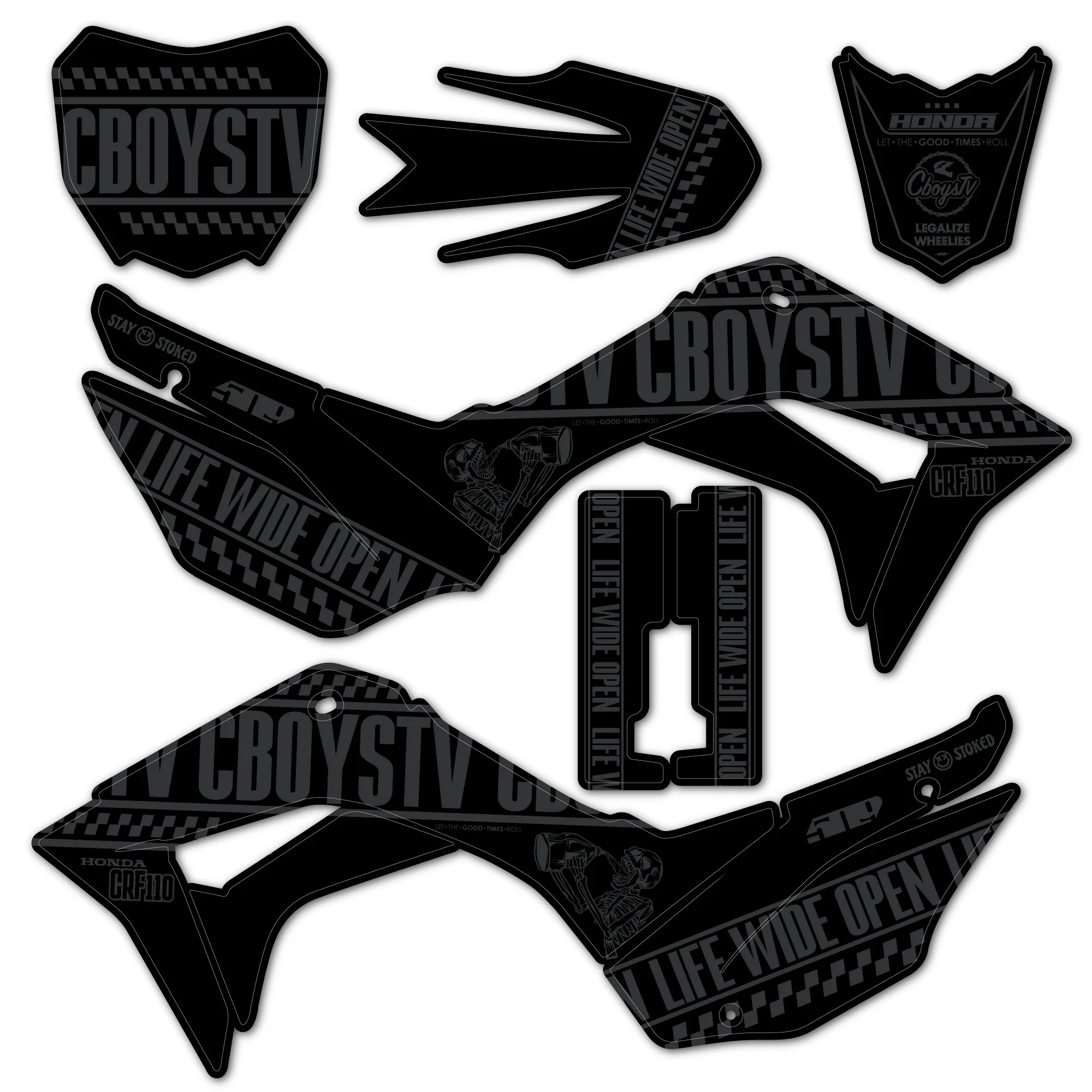 CRF110 Modern Vintage Pit Bike Wrap - Image 4