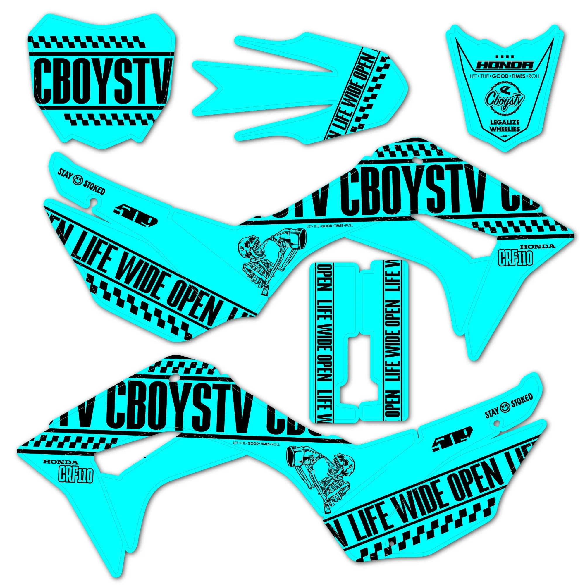 CRF110 Modern Vintage Pit Bike Wrap - Image 5