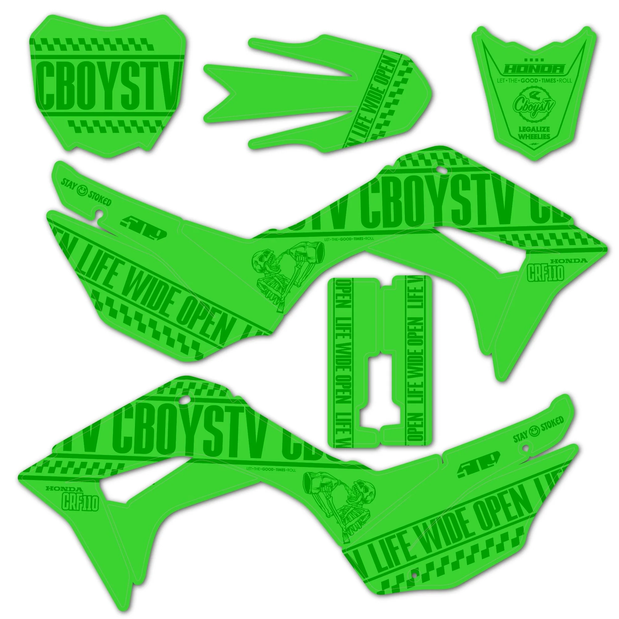 CRF110 Modern Vintage Pit Bike Wrap - Image 6