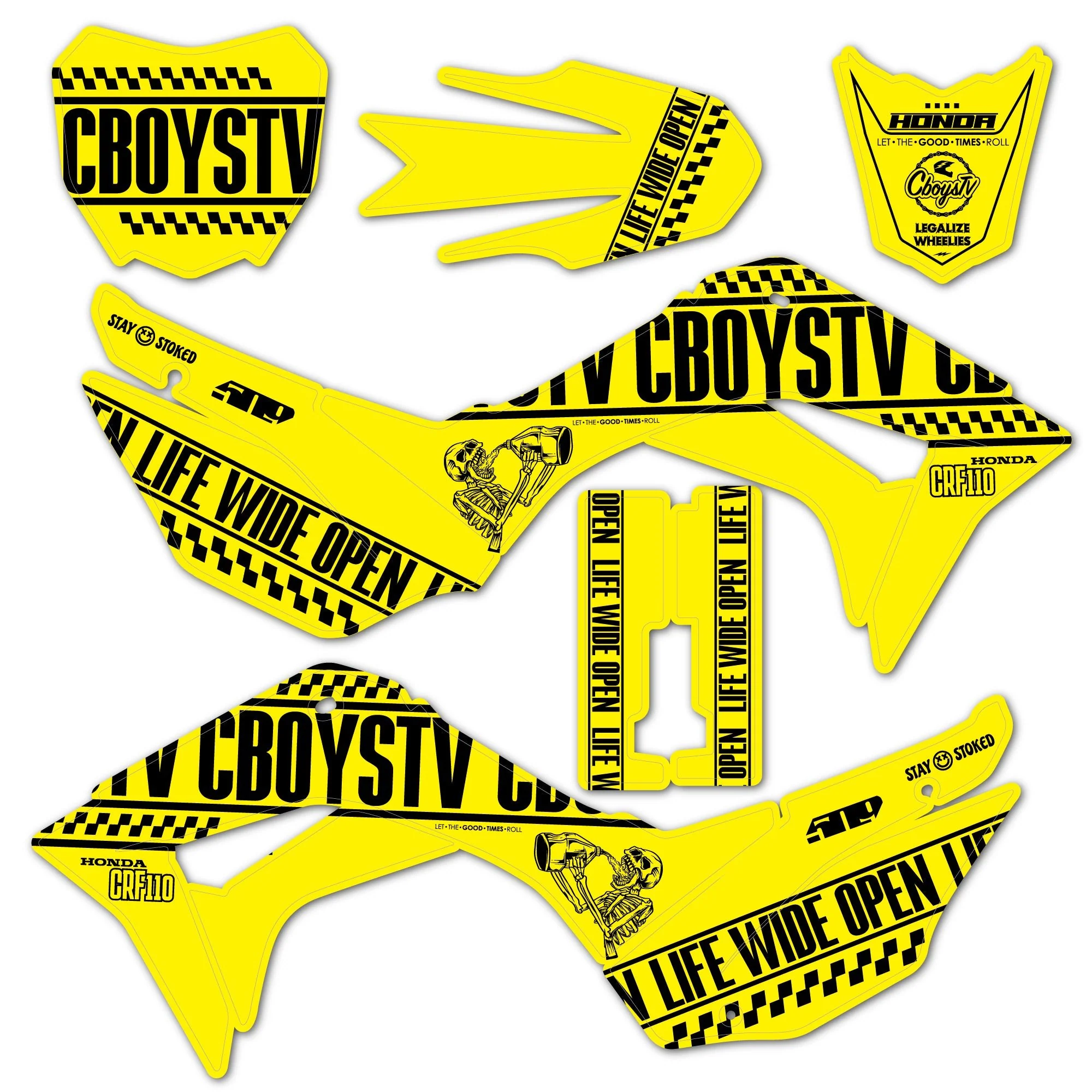 CRF110 Modern Vintage Pit Bike Wrap - Image 7