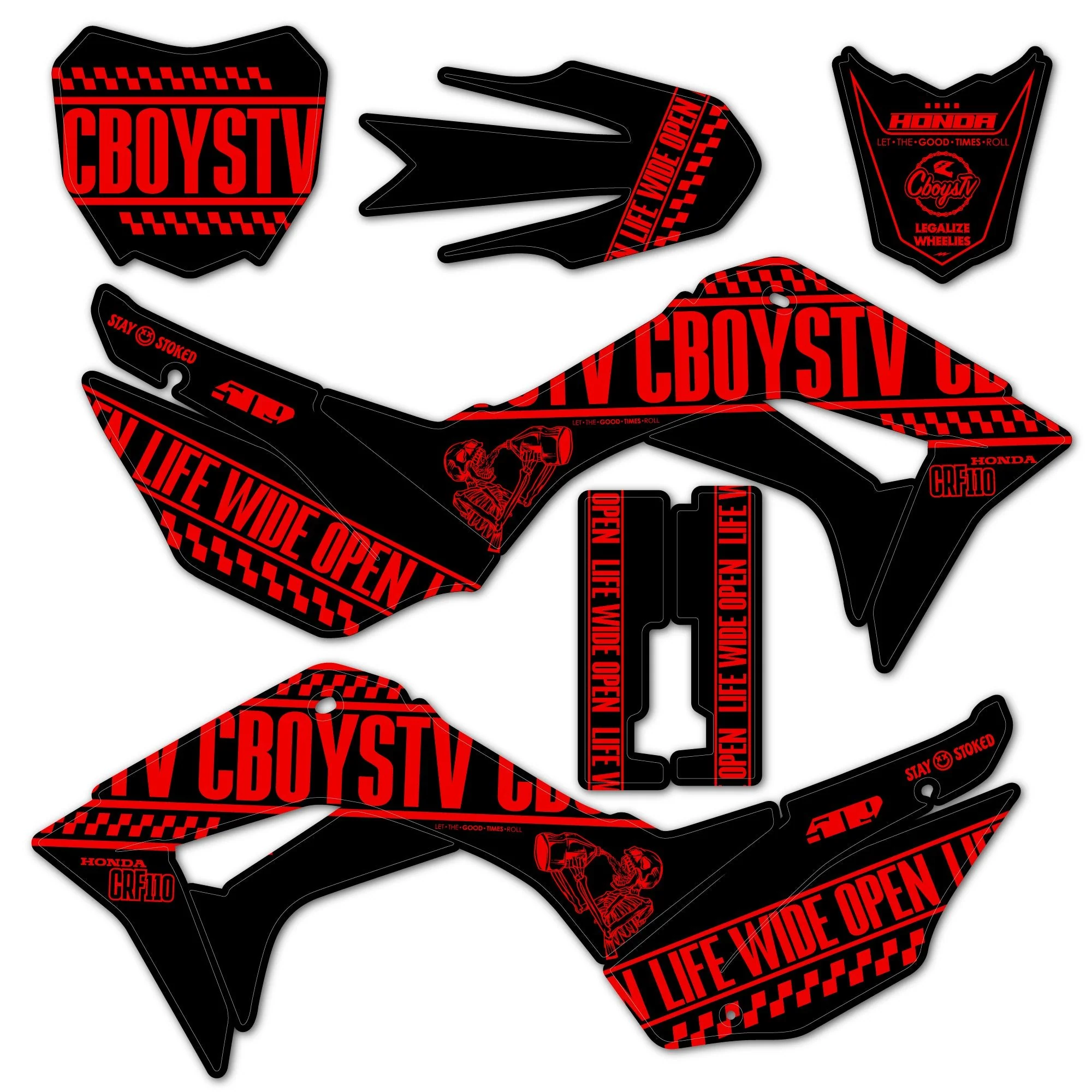 CRF110 Modern Vintage Pit Bike Wrap - Image 8