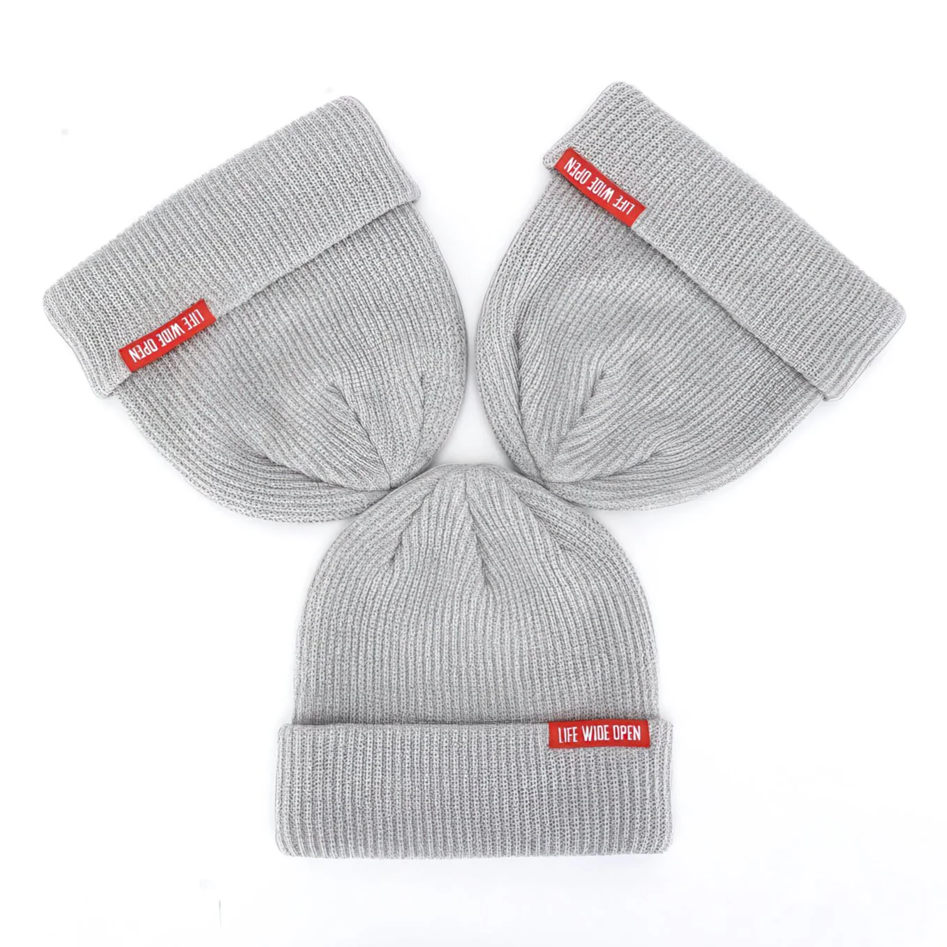 Gray Ribbed Void Beanie - Image 3