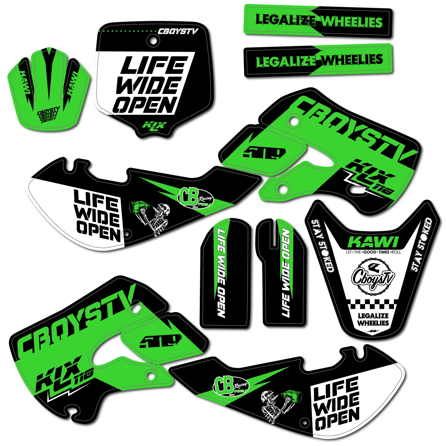 KLX110 CboysTV Pit Bike Wrap - Image 11