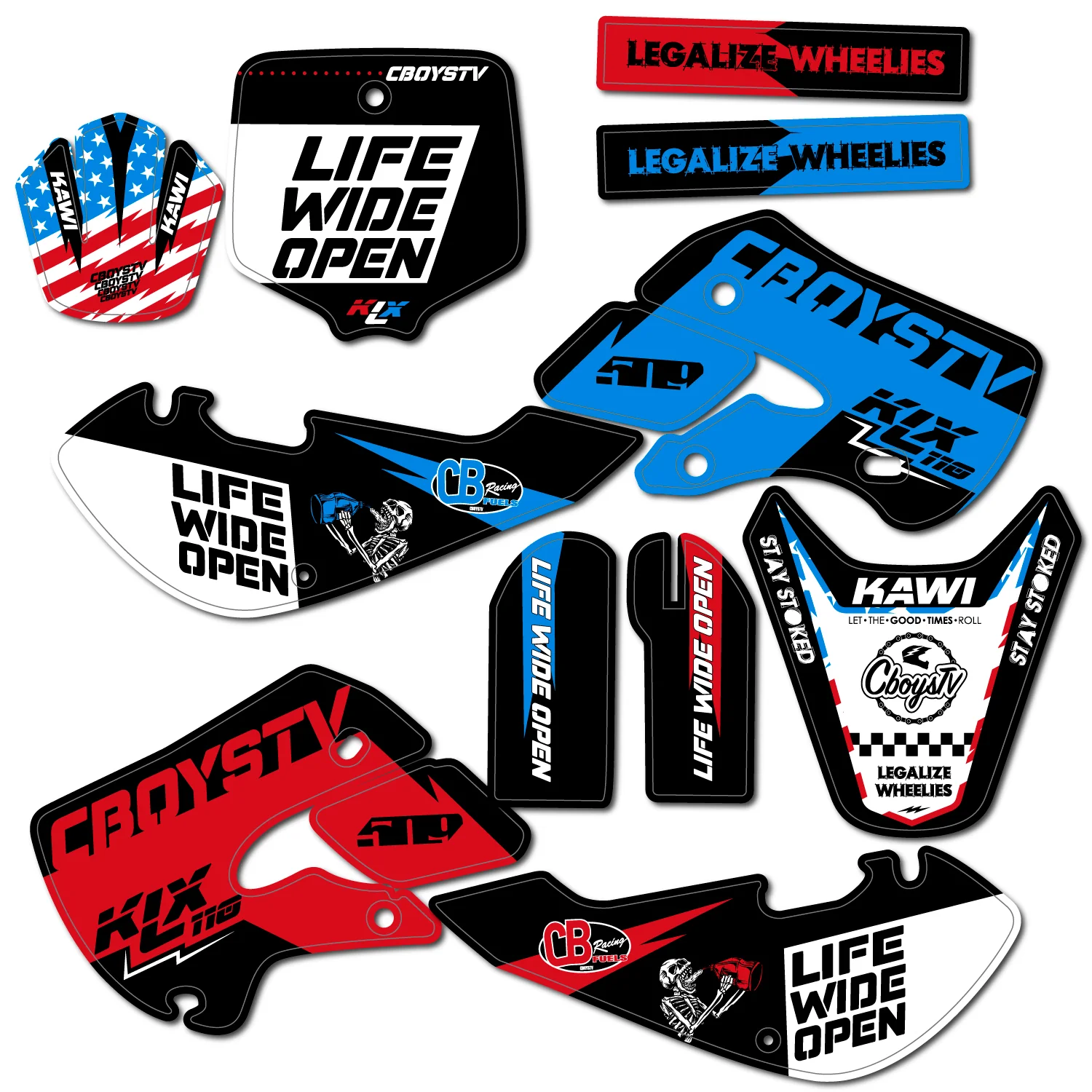 KLX110 CboysTV Pit Bike Wrap - Image 12