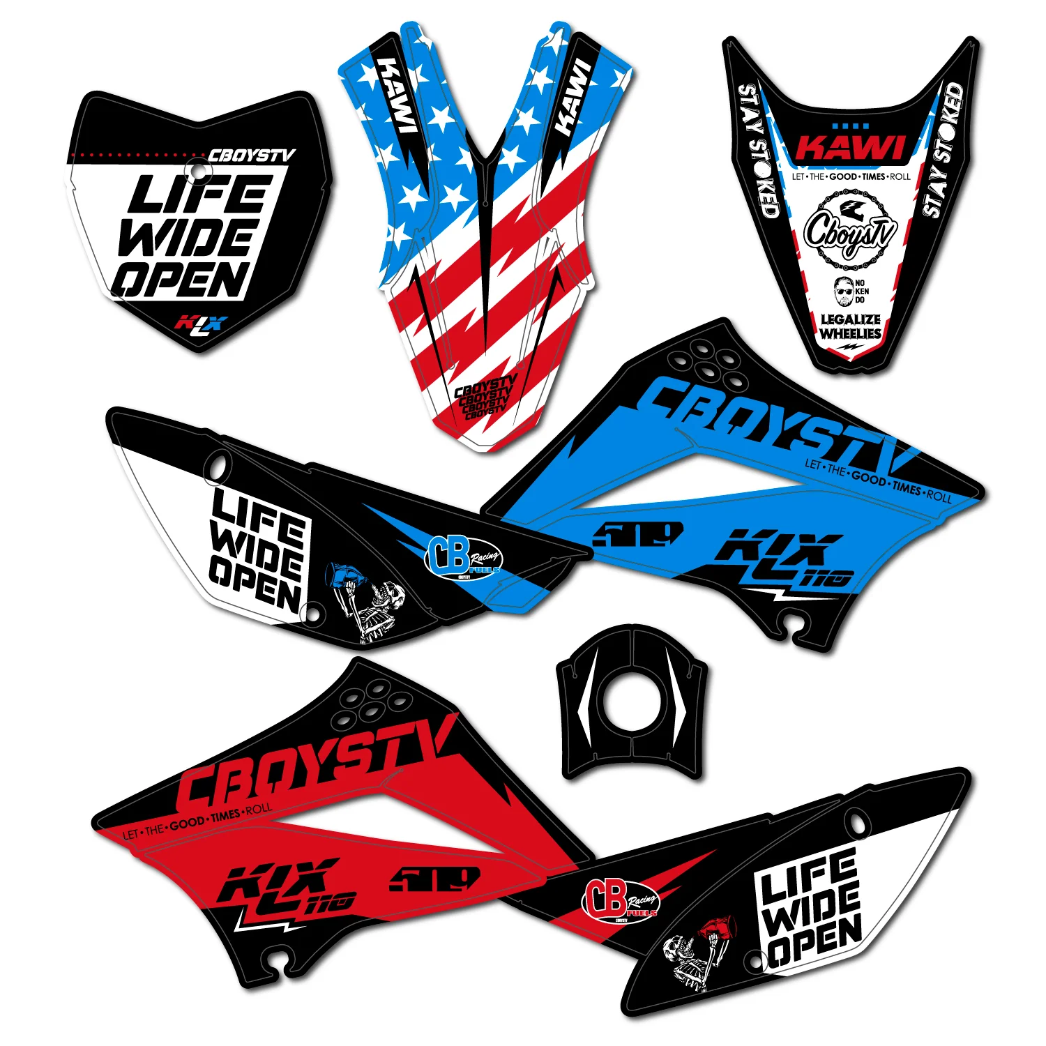KLX110 CboysTV Pit Bike Wrap - Image 4