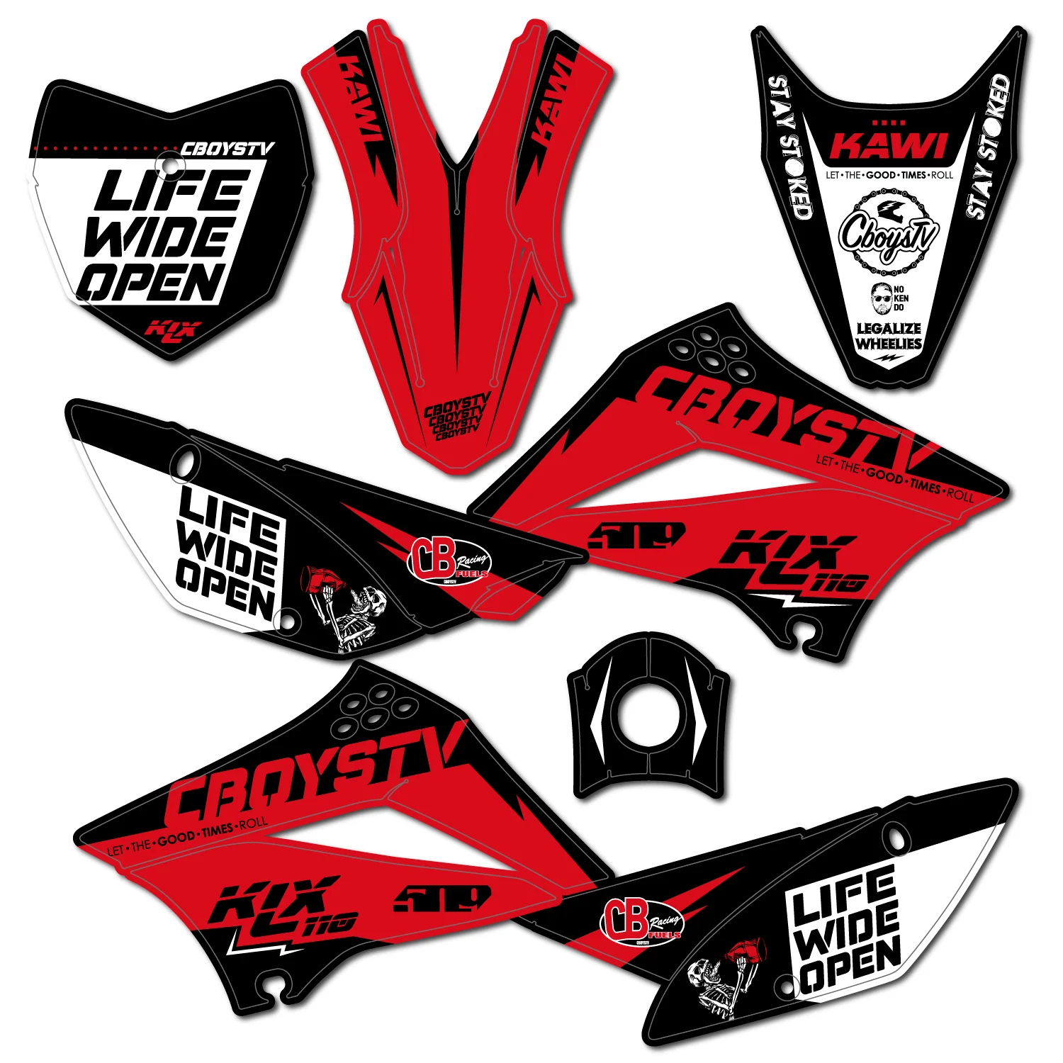 KLX110 CboysTV Pit Bike Wrap - Image 6