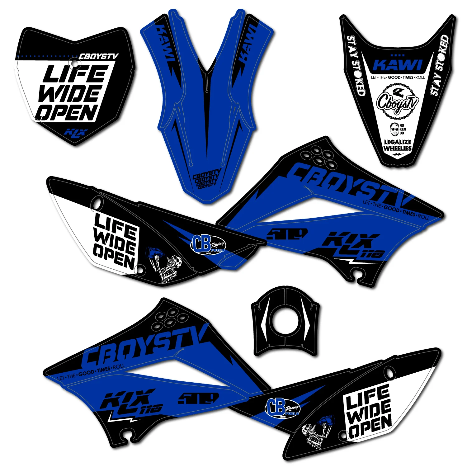 KLX110 CboysTV Pit Bike Wrap - Image 7