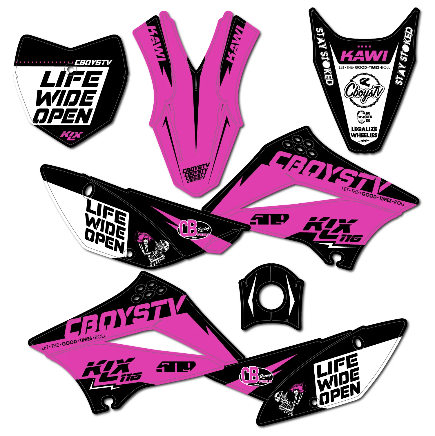 KLX110 CboysTV Pit Bike Wrap - Image 8